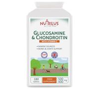 Nutrilus Glucosamine and Chondroitin 180 Tablets with Vitamin C - High Strength Supplement - UK Made - Up to 3 Months Supply - 1000mg Per Serving - Joint Support
