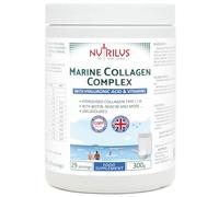 Nutrilus Hydrolysed Marine Collagen Powder 300g with Hyaluronic Acid and Vitamins - 29 Servings - with Biotin, Folic Acid, B12 & More - High Protein - for Skin, Hair, Nails, Joints (Neutral)