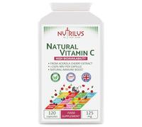 Nutrilus Natural Vitamin C Capsules from Acerola Cherry 500mg Extract - High Bioavailability Supplement - not Ascorbic Acid - Fruit and Herbs Extracts - not Tablets (120 Capsules)