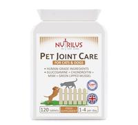 Nutrilus Pet Joint Care 120 Tablets for Dogs & Cats - Chicken Flavour - Glucosamine & Green Lipped Mussel & Chondroitin & MSM - Joint & Hip Support - Human-Grade Ingredients