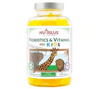 Nutrilus Probiotics & Vitamins for Kids and Adults Natural Pineapple Gummies - Large Pack - Active Blend - Vitamin B3, B5, B6, C (150 Gummies)