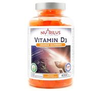 Nutrilus Vitamin D3 4000 IU - 150 Natural Orange Gummies - High Strength 100mcg - GMO-Free - Immune System - Muscles - Bones - Teeth