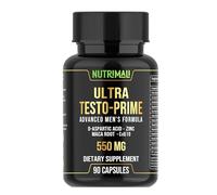 NutriMali Ultra Test Prime - Zinc, Maca, Selenium, CoQ10, D-Aspartic Acid, Magnesium | 90 Vegan Capsules | Energy, Stamina | Test Supplements for Men | High Strength Gym Supplement