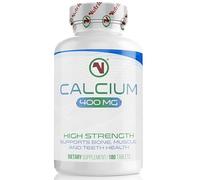 Nutriodol Calcium 400mg Tablets | 180 Vegan Tablets - 6 Month Supply | Slow-Release Calcium Carbonate for Bone, Muscle & Teeth Health | GI and Vegan Friendly