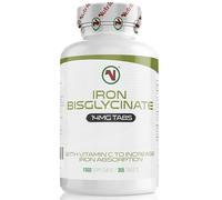 Nutriodol Iron Tablets High Strength 14mg - 365 Tablets, 12 Months Supply - Vegan Iron Supplements for Women and Men - Ferrous Fumarate, Reduces Tiredness and Fatigue | (365)