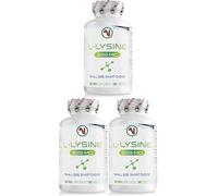 Nutriodol L-Lysine 1000mg - 180 Small Vegan Tablets | | 333mg Per Tablet | Essential Amino Acid for Protein Synthesis & Normal Collagen Formation | 2-Month Supply | Easy to Swallow (Pack of 3)