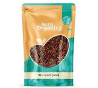 NutriOrganics Pure Alsi Flax Seeds 1 kg - Raw Unroasted Flax Seeds for Hair Growth Seeds for Eating | Rich in Omega 3 Fatty Acids, Magnesium, Phosphorus & Protein | Source of Iron &
