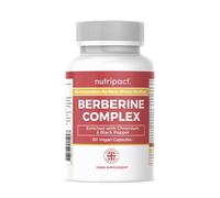 Nutripact Berberine Supplement with Chromium Picolinate and Black Pepper - 60 Vegan Capsules (not Tablets) High Strength 500mg - Made in The UK
