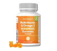 Nutripact Multivitamin & Omega 3 Gummies | Ages 2+ | Kids & Adults | 30 Orange Chewable Sugar Free Vitamin Gummies Nutripact Orange
