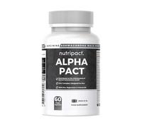 Nutripact Testosterone Support Supplement with Tribulus Terrestris, Ashwagandha, Maca Root, Zinc, Magnesium, L Arginine, Ginseng - 60 Vegan Capsules - Alpha Pact for Men
