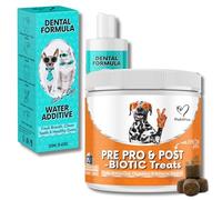 NutriPaw Dental Formula & Probiotics Bundle - Soft Chews for Bum Scooting, Gunky Ears, Gut Health & Anal Glands - Dental Water for Clean Teeth, Fresh Breath & Healthy Gums - Great for all dogs