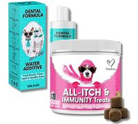 NutriPaw Dental Water & All-Itch Bundle - Soft Chews To Soothe Itchy & Sensitive Paws, Eyes, Ears, Face & Skin - Dental Water for Clean Teeth, Fresh Breath & Healthy Gums - Great for all dogs