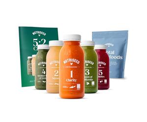 Nutriseed 5:2 Club, 2 Week Weight Management Plan, Includes Cold Pressed Juices (20 x 250ml), 150g Total Superfoods Pack, Guide & Tracker to Reaching Your Goals, Vegan-Friendly, Dairy & Gluten-Free