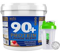Nutrisport 90+ Plus Protein 5kg / 5000g + Shaker Bottle (Strawberry)