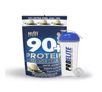 Nutrisport 90+ Protein 908g + Shaker Bottle (Vanilla)