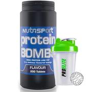 Nutrisport Chewable Protein Bombs 200 Tablets + Shaker (Strawberry)