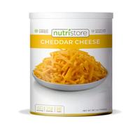 Nutristore Freeze Dried Cheddar Cheese Shredded | Premium Quality | Amazing Taste | Perfect for Camping | Survival Food (Single Can)