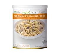 Nutristore Freeze-Dried Creamy Pasta and Beef | Emergency Survival Bulk Food Storage Meal | Perfect for Everyday Quick Meals and Long-Term Storage | 25 Year Shelf Life | USDA Inspected