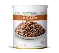 Nutristore Freeze Dried Ground Beef | Pre-Cooked Hamburger Meat for Backpacking, Camping, Meal Prep | Long Term Survival Emergency Food Supply | 25 Year Shelf Life | Bulk #10 Can | Made in USA