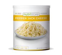 Nutristore Freeze Dried Pepper Jack Cheese Shredded Amazing Taste and Quality Perfect for Snacks and Backpacking Camping Meals