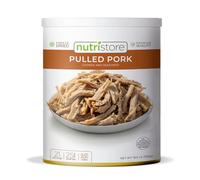 Nutristore Freeze Dried Pulled Pork | Pre-Cooked BBQ Meat for Backpacking, Camping, Meal Prep | Long Term Survival Emergency Food Supply | 25 Year Shelf Life | Bulk #10 Can | Made in USA