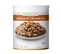 Nutristore Freeze Dried Sausage | Pre-Cooked Ground Pork Meat for Backpacking, Camping, Meal Prep | Long Term Survival Emergency Food Supply | 25 Year Shelf Life | Bulk #10 Can | Made in USA | 34.9 oz