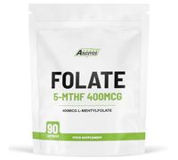 Nutrition Freak Folate 400mcg (L-Methylfolate) 90 Capsules, 5-MTHF Active Form of Folic Acid/Vitamin B9
