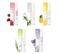 Nutrition Oil Pen, Nail Oil Cuticle, AISEELY 5pcs Mix Flavors Cuticle Oil Pens for Repairing Cracked Cuticle Oil for Nails, Random Color&Flavor, 5 Count (Pack of 1)