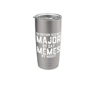 Nutrition Science Major By Day Memes Night Dietetics Student Stainless Steel Insulated Tumbler