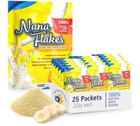 Nutritional Designs Nana Flakes 100% Pure Banana Flakes Medical Food Powder - Decrease Fat Intake, Natural Remedy for Diarrhea & Heart Burn - High Protein & Fiber - Single Serve (25 Packets)