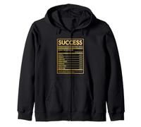 Nutritional Facts Success Funny Hustle Ambition Passion Zip Hoodie