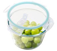NUTRIUPS 2.1L Glass Food Storage Containers with Lids, 19.5×13cm Deep Round Meal Prep Containers, Glass Mixing Bowls With Lid