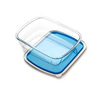 NUTRIUPS 3L Rectangle Glass Lasagne Dish with BPA Free Plastic Lid, 23 x 29cm LARGE and DEEP Lasagne Baking Dish for Oven