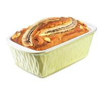 NUTRIUPS 3lb Ceramic Loaf Pan, 23.5x13.5x8cm Internal Size Rectangular Bread Baking Pan, Porcelain Non-Stick Glazed Pan for Home Baking (Bread, Brownie, Lasagna, Meatloaf), Dishwasher Safe (Yellow)
