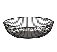 NUTRIUPS Black Wire Fruit Basket, 28 x 7.5cm Fruit Bowls for The Kitchen, Modern Metal Fruit Bowl
