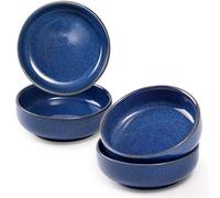 NUTRIUPS Ceramic Small Bowls Set of 4 Dipping Bowls Small Serving Bowls for Sauce, Snacks, Side Dishes (Sapphire Blue)