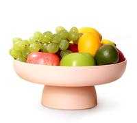 NUTRIUPS Fruit Bowls for The Kitchen Plastic Pink Fruit Basket Decorative Fruit Bowl