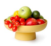 NUTRIUPS Fruit Bowls for The Kitchen Plastic Yellow Fruit Basket Decorative Fruit Bowl