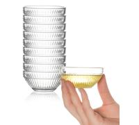 NUTRIUPS Mini Dip Bowls, 75ml Small Glass Bowls, Set of 10 Tiny Prep Bowl, 3in Sauce Dish, Lead Free