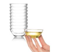 NUTRIUPS Mini Dipping Bowls, 75ml Tiny Glass Bowls, Set of 10 Small Prep Bowl, 3in Sauce Dish, Lead Free Dishwasher Safe