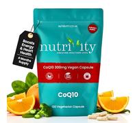 Nutrivity Ubiquinone CoQ10 Supplements 300mg, 120 High-Strength Naturally Fermented Coenzymes Q10 Capsules, High Absorption Antioxidant Supplement Immune Support & Reduce Headaches, UK Made