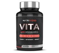 Nutrivized Vita - 6 Berry Complex with Acerola Cherry, Maqui Berry, Acai Berry, Amla Berry, Goji Berry & Schisandra High in Vitamin C and antioxidants