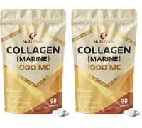 Nutrivolv Collagen Marine (1000mg) Supplement for Skin, Anti Ageing, Tissue, Joints, Bones & Muscles | 90 Multivitamin Tablets (Pack of 2)
