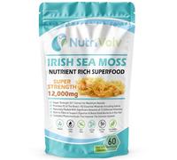 Nutrivolv Irish Sea Moss 12000mg - High Strength Vegan Capsules - Supports Immune System, Skin & Digestive Health - 60 Capsules - Sea Moss Supplement for Energy, Detox & Overall Wellness