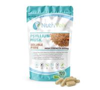 NutriVolv Psyllium Husk 800mg | 120 Capsules | Fibre Supplement | High in Soluble Fibre | Digestion Support | Detox | Colon Cleanse | Weight Loss | Gut Health | Vegan