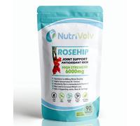 Nutrivolv Rosehip 6000mg | 90 Vegan Capsules | 3 Months Supply | Joint, Bone & Cartilage Support | Antioxidant for Inflammation & Pain Relief | High Strength Rosehip Supplement