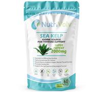 Nutrivolv Sea Kelp 2000mg Iodine Supplement - 60 Tablets - Source of Iodine Thyroid Improves Hair Growth, Skin & Immune System