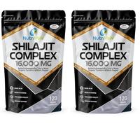Nutrivolv Shilajit Complex 16,000mg - 120 Capsules | 60% Fulvic Acid | Himalayan Shilajit with Ashwagandha, Lion’s Mane, Turmeric & Black Pepper | Energy, Testosterone & Brain Support (Pack of 2)