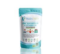 NutriVolv ZMA - Zinc Magnesium & Vitamin B6 Supplement | 90 Vegan Capsules | High Strength ZMA Complex | Supports Sleep, Muscle Recovery, Energy, Testosterone & Hormone Balance | Immune Health UK Made