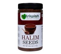 Nutriwish Natural Halim Seeds Pure & Natural Garden Cress Seed Safe & Beneficial Aliv Seeds Halim Aliv Garden Cress Seed for Eating No Additives High Protein Snack 1 kg